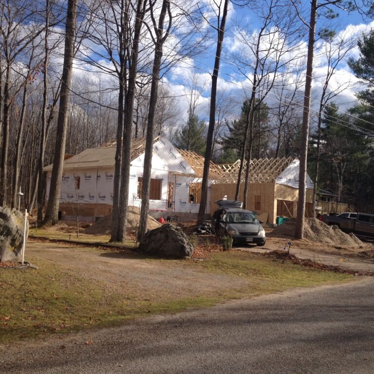 New home on a cleared wooded lot in Georgian Bay